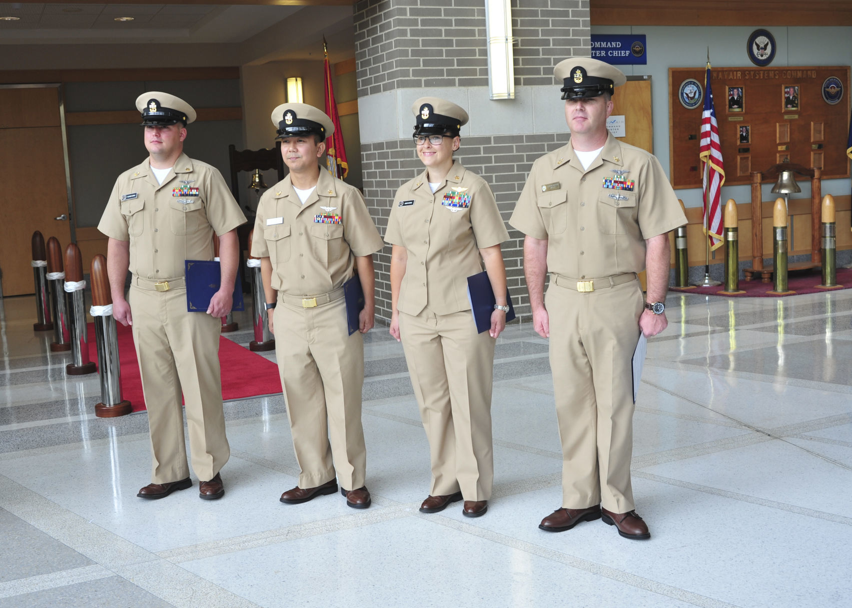 Newly pinned senior chiefs